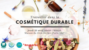 affiche de la conférence Travailler dans la cosmétique durable